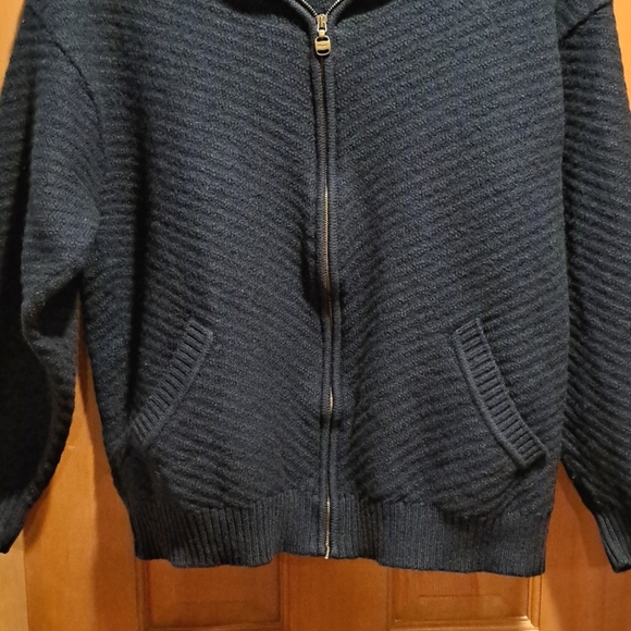 Salvatore Ferragamo wool zip up sweater M - Picture 6 of 9